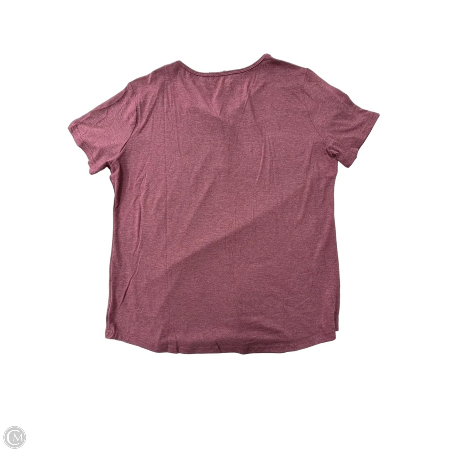 Top Short Sleeve By Clothes Mentor In Maroon, Size: 2x
