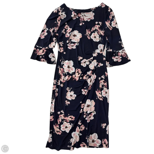 Dress Casual Midi By Connected Apparel In Floral Print, Size: S