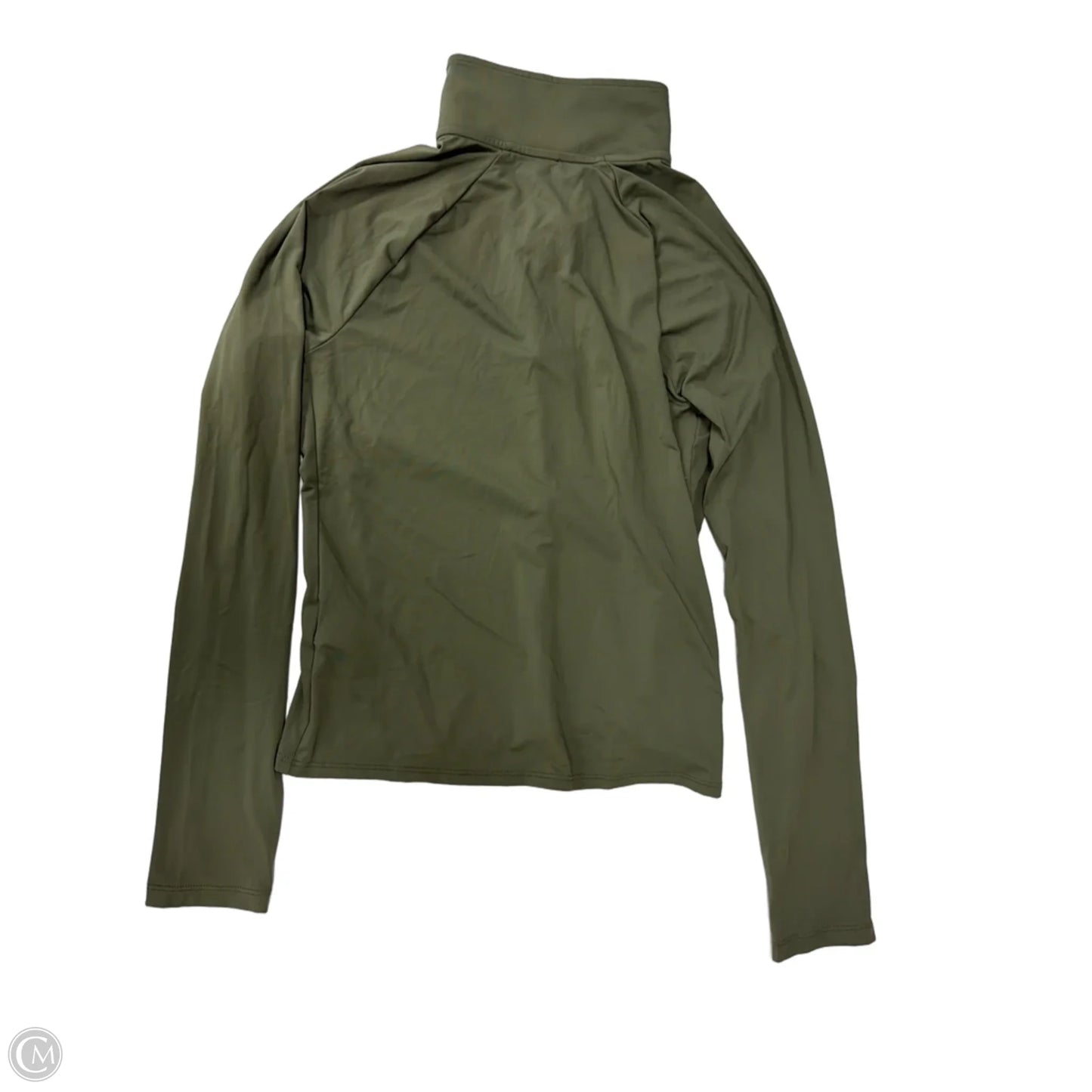 Athletic Top Long Sleeve Collar By Lands End In Green, Size: M
