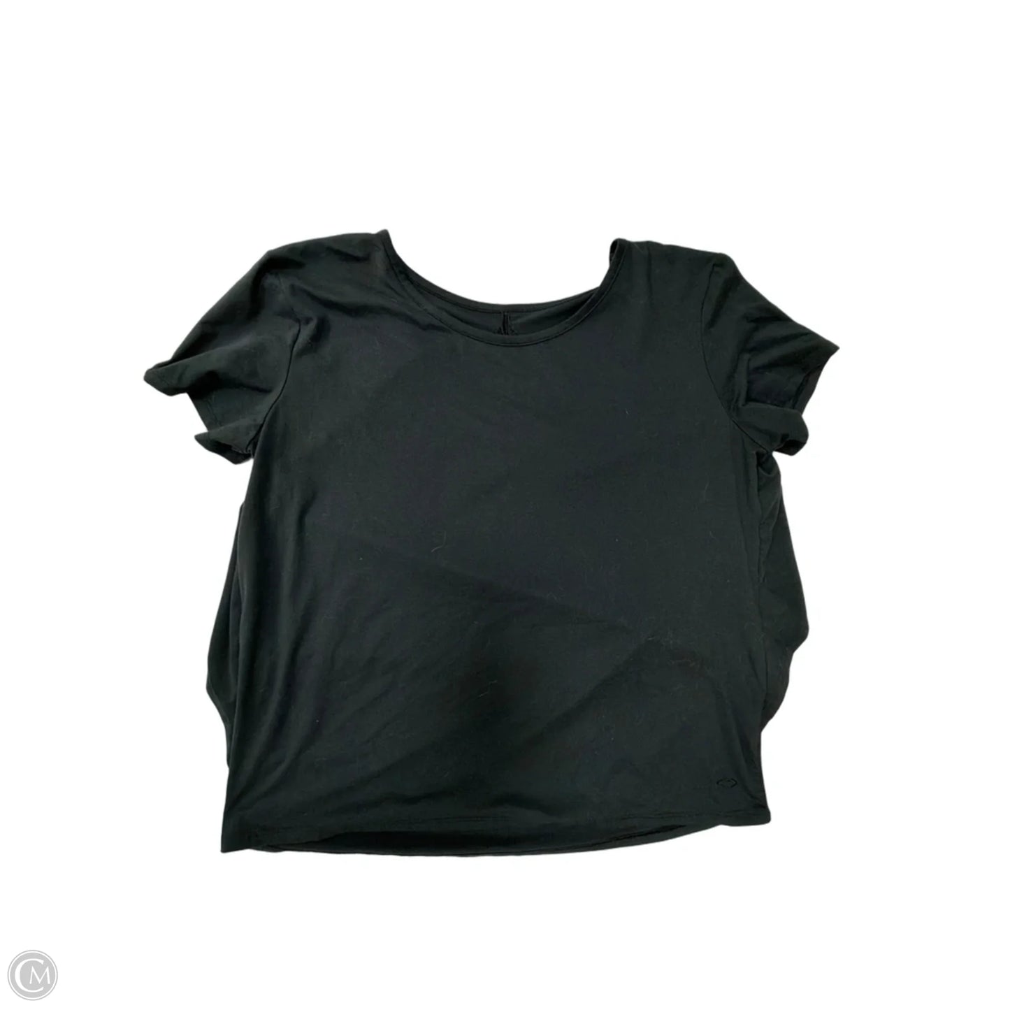 Athletic Top Short Sleeve By Champion In Black, Size: M
