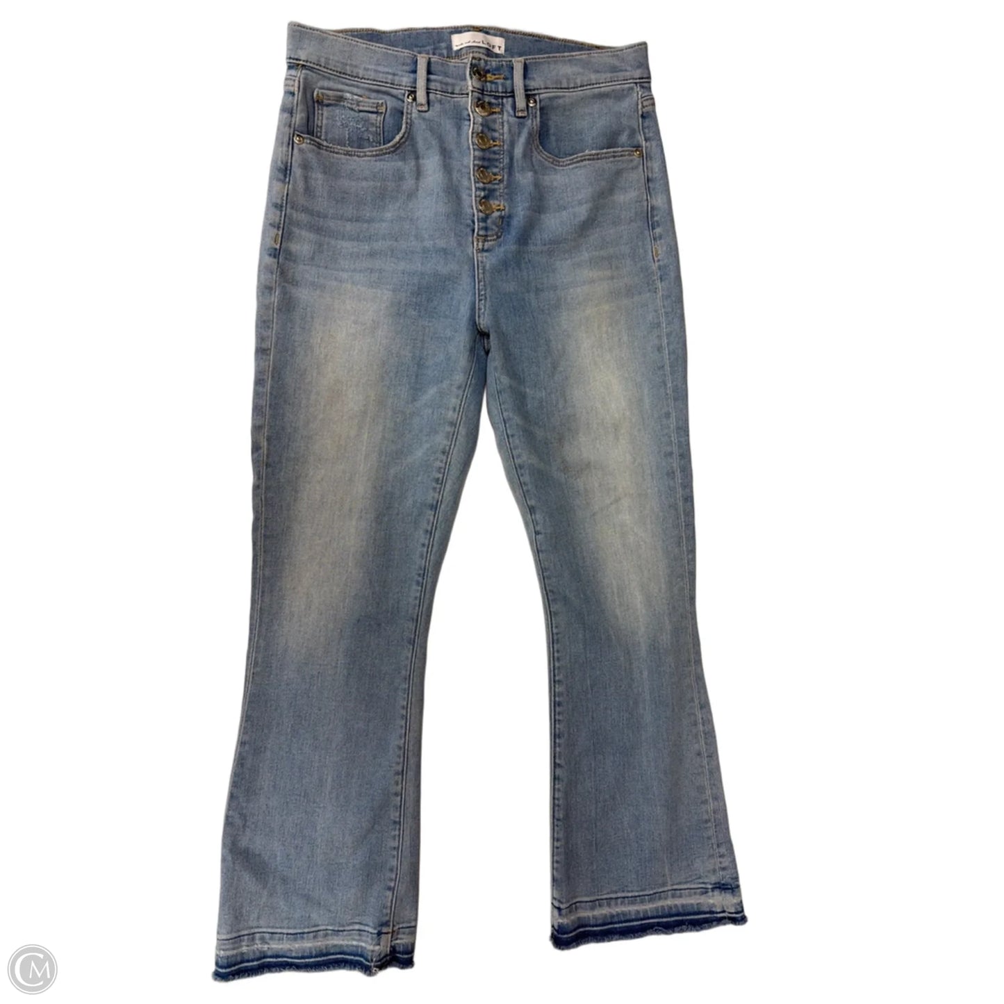 Jeans Flared By Loft In Blue Denim, Size: 6