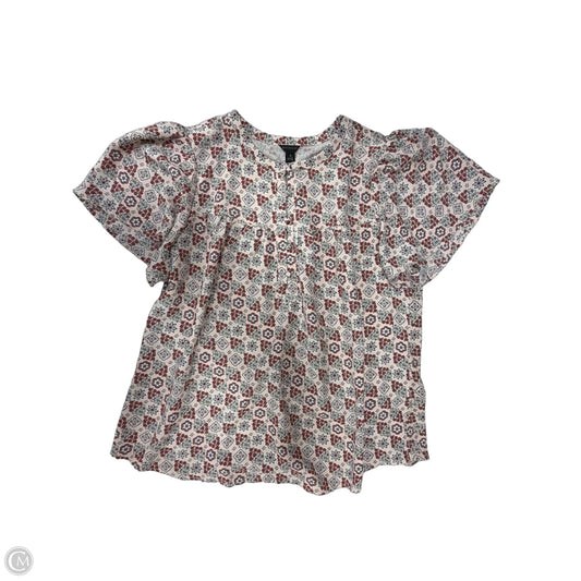 Top Short Sleeve By Ann Taylor In Multi-colored, Size: M