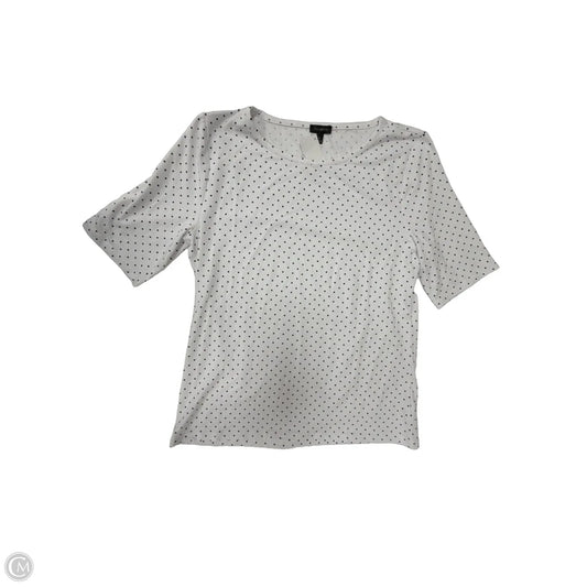 Top Short Sleeve By Talbots In Polkadot Pattern, Size: M