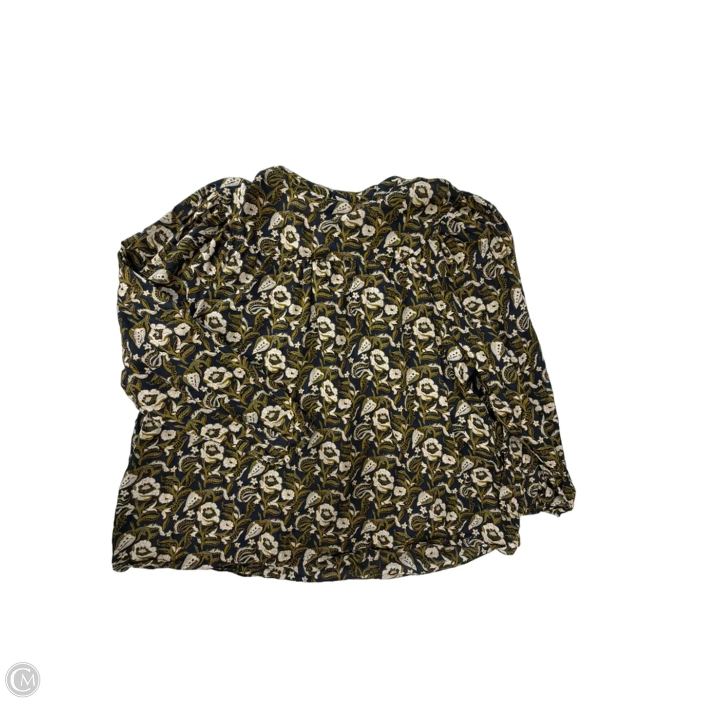 Top Long Sleeve By Banana Republic In Floral Print, Size: Xl