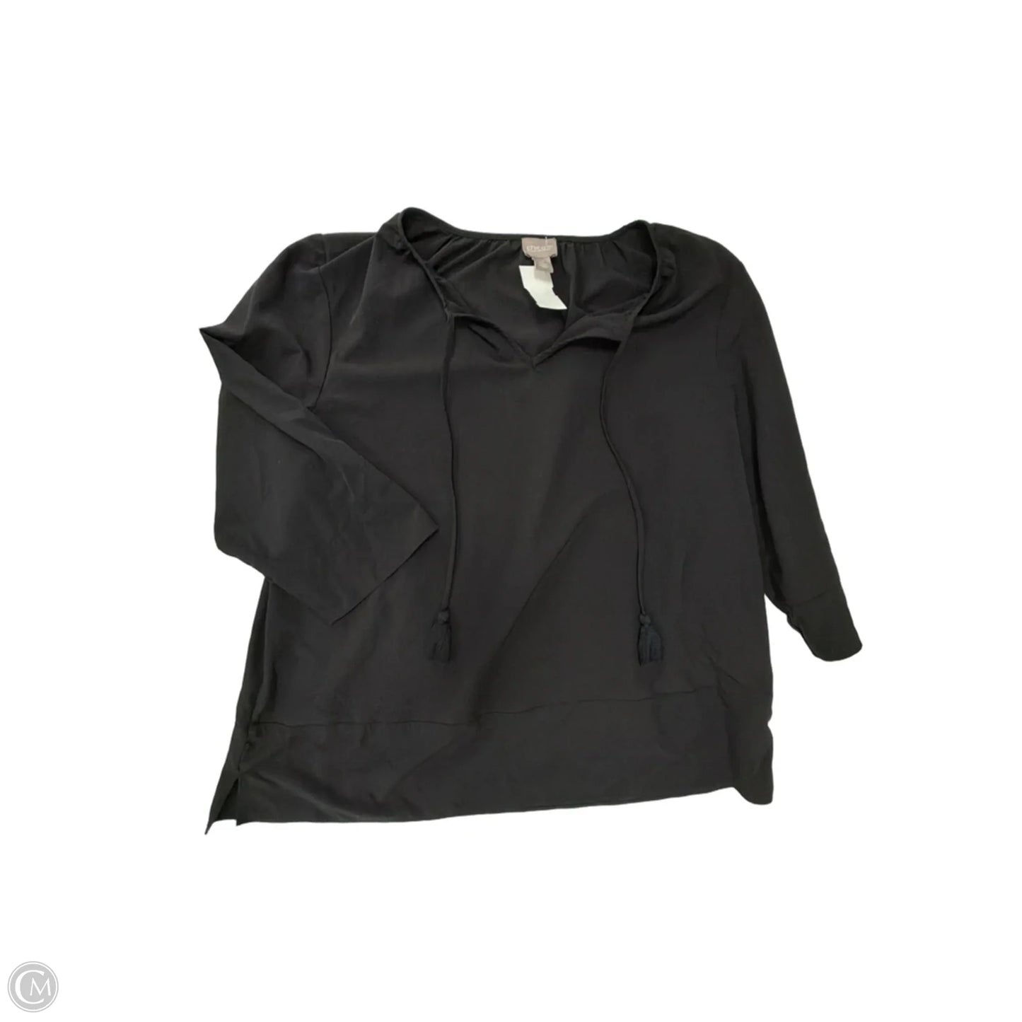 Top Long Sleeve By Chicos In Black, Size: 3x