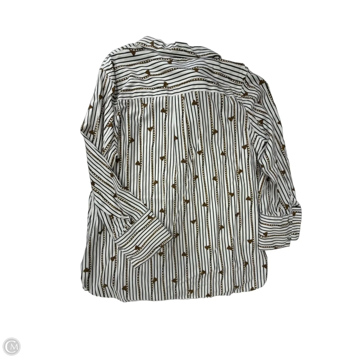 Top Long Sleeve By Chicos In Striped Pattern, Size: 3x