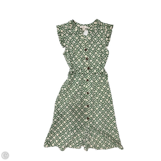 Dress Casual Short By Monteau In Cream & Green, Size: S