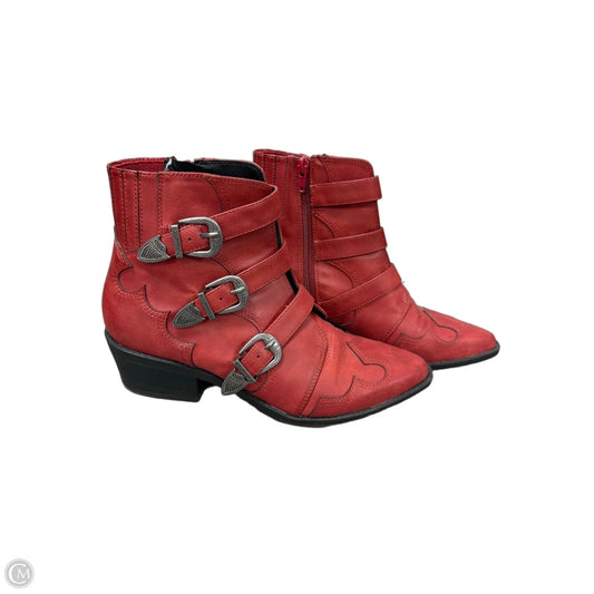 Boots Western By Indigo Rd In Red, Size: 8