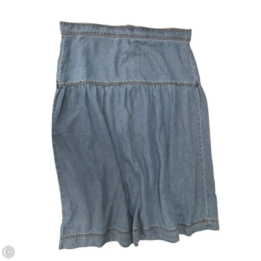 Skirt Midi By Time And Tru In Blue Denim, Size: 1x