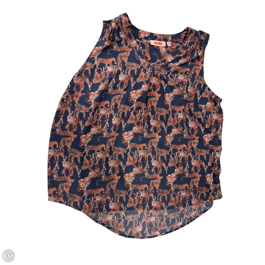 Top Sleeveless By Evri In Animal Print, Size: 1x