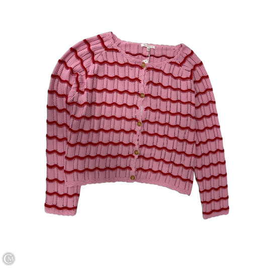 Cardigan By Baevely In Pink & Red, Size: S