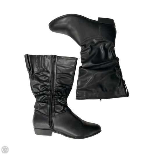 Boots Mid-calf Flats By Cmf In Black, Size: 9