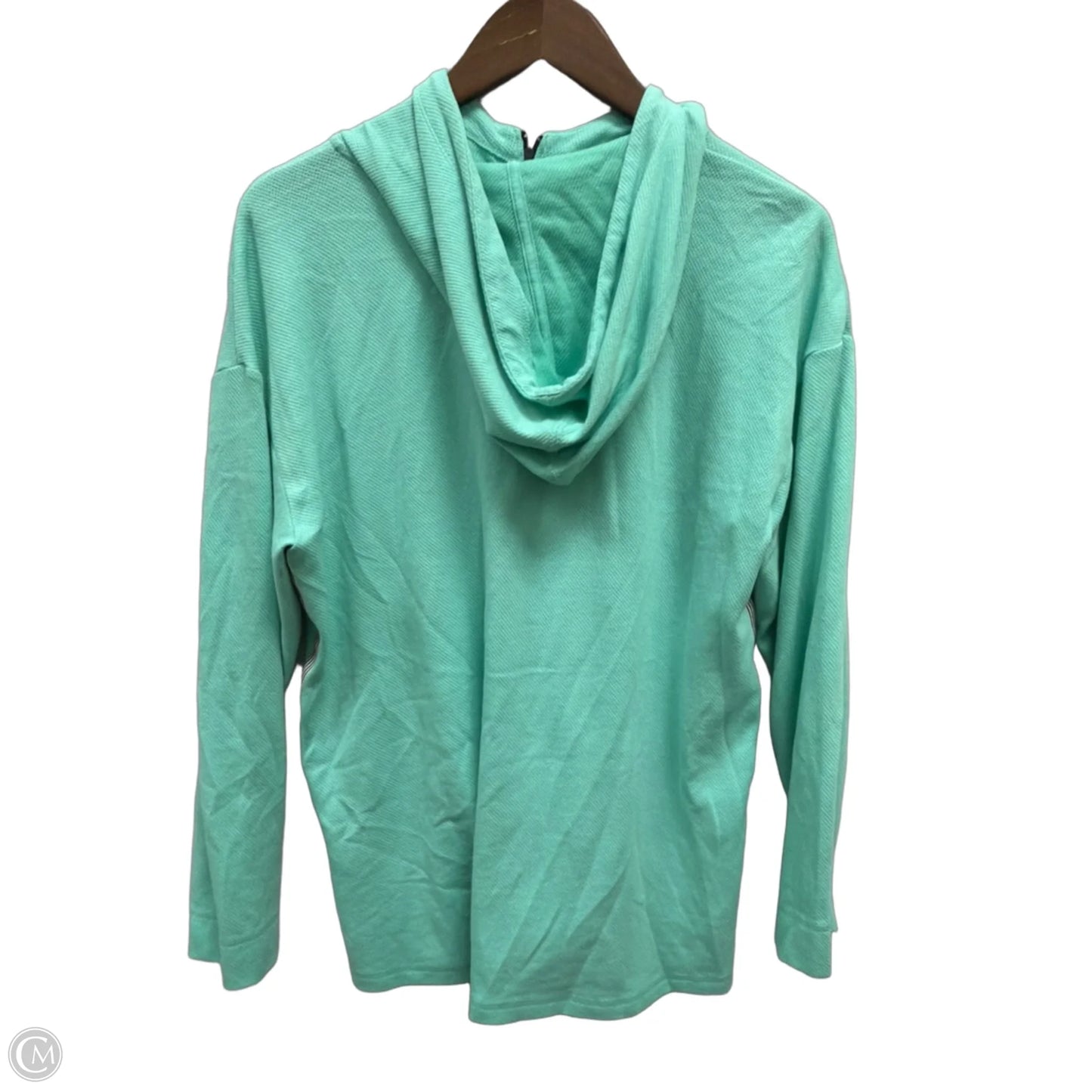Sweatshirt Hoodie By Talbots In Aqua, Size: L
