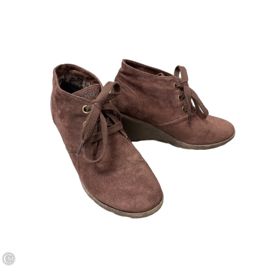 Boots Ankle Heels By Bobs In Brown, Size: 7