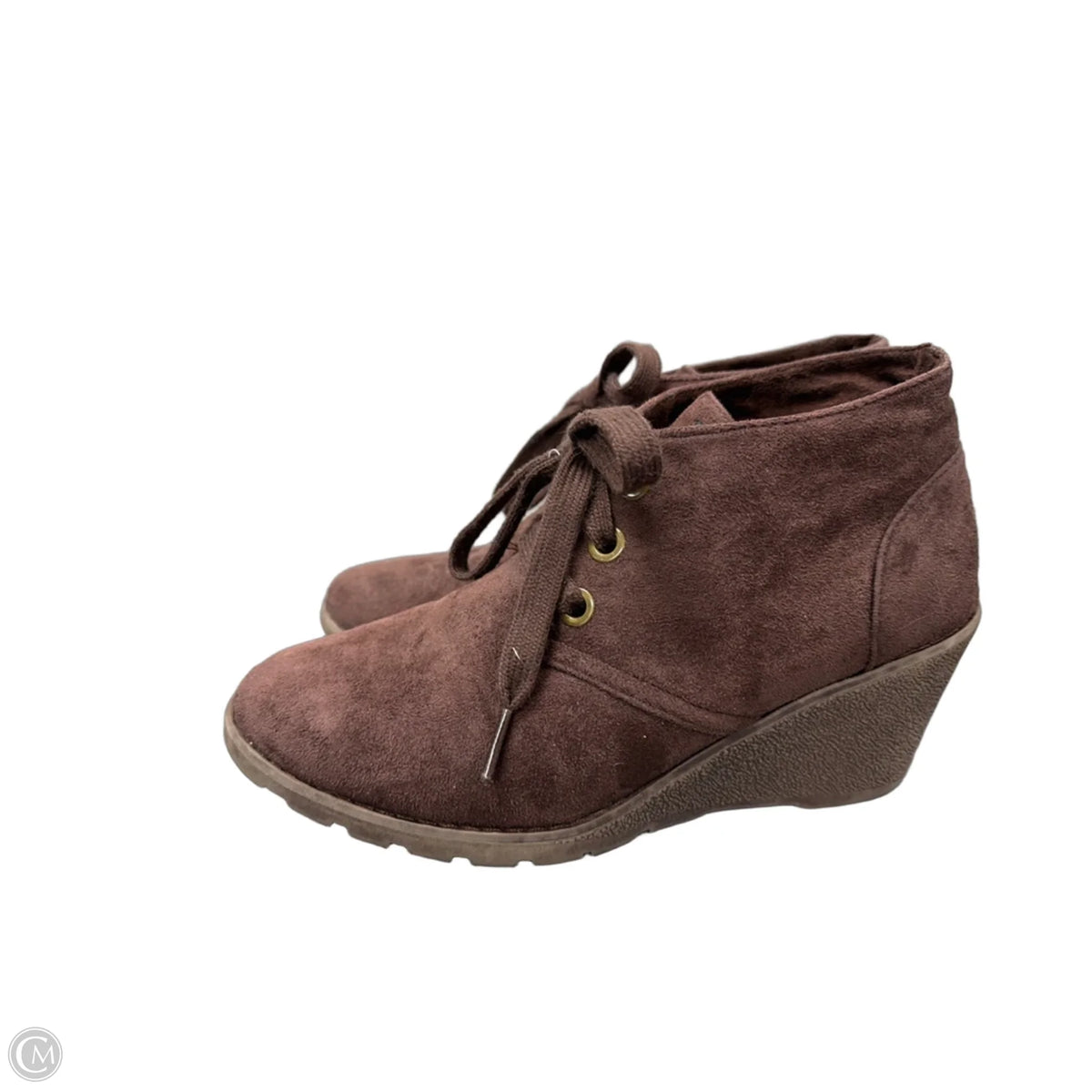 Boots Ankle Heels By Bobs In Brown, Size: 7