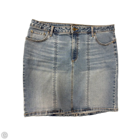 Skirt Mini & Short By Lee In Blue Denim, Size: 2x