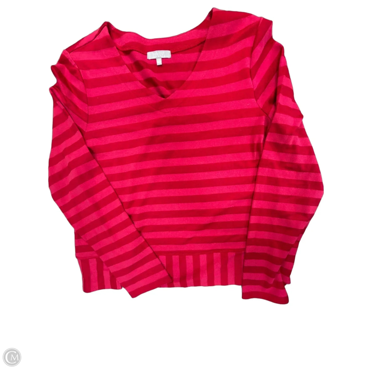 Top Long Sleeve Basic By Habitat In Striped Pattern, Size: S