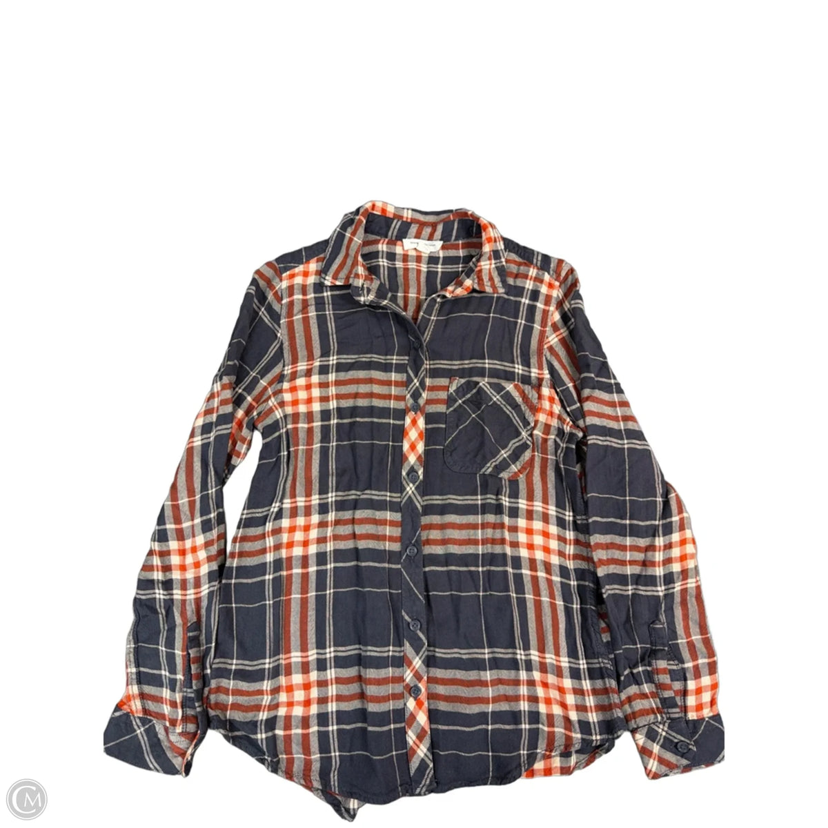 Top Long Sleeve By Beachlunchlounge In Plaid Pattern, Size: S