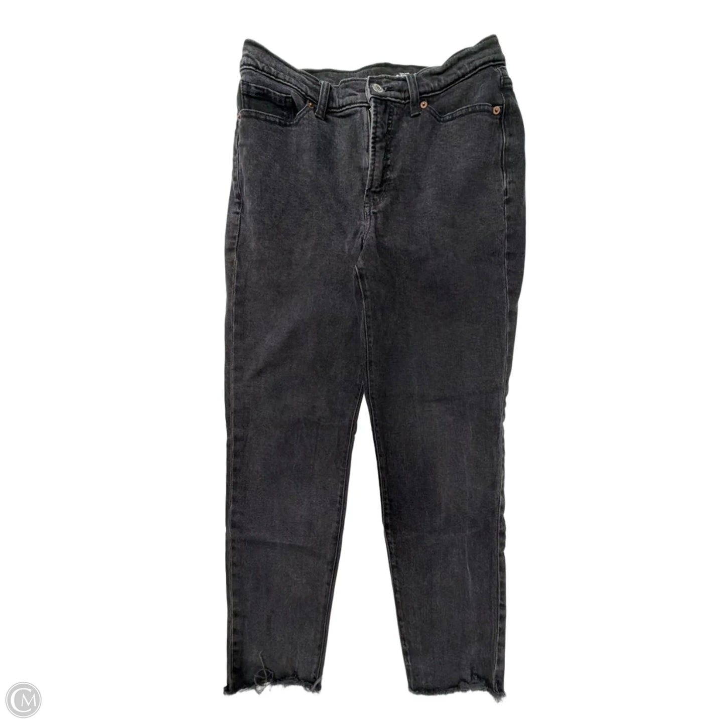 Jeans Straight By Old Navy In Black Denim, Size: 8