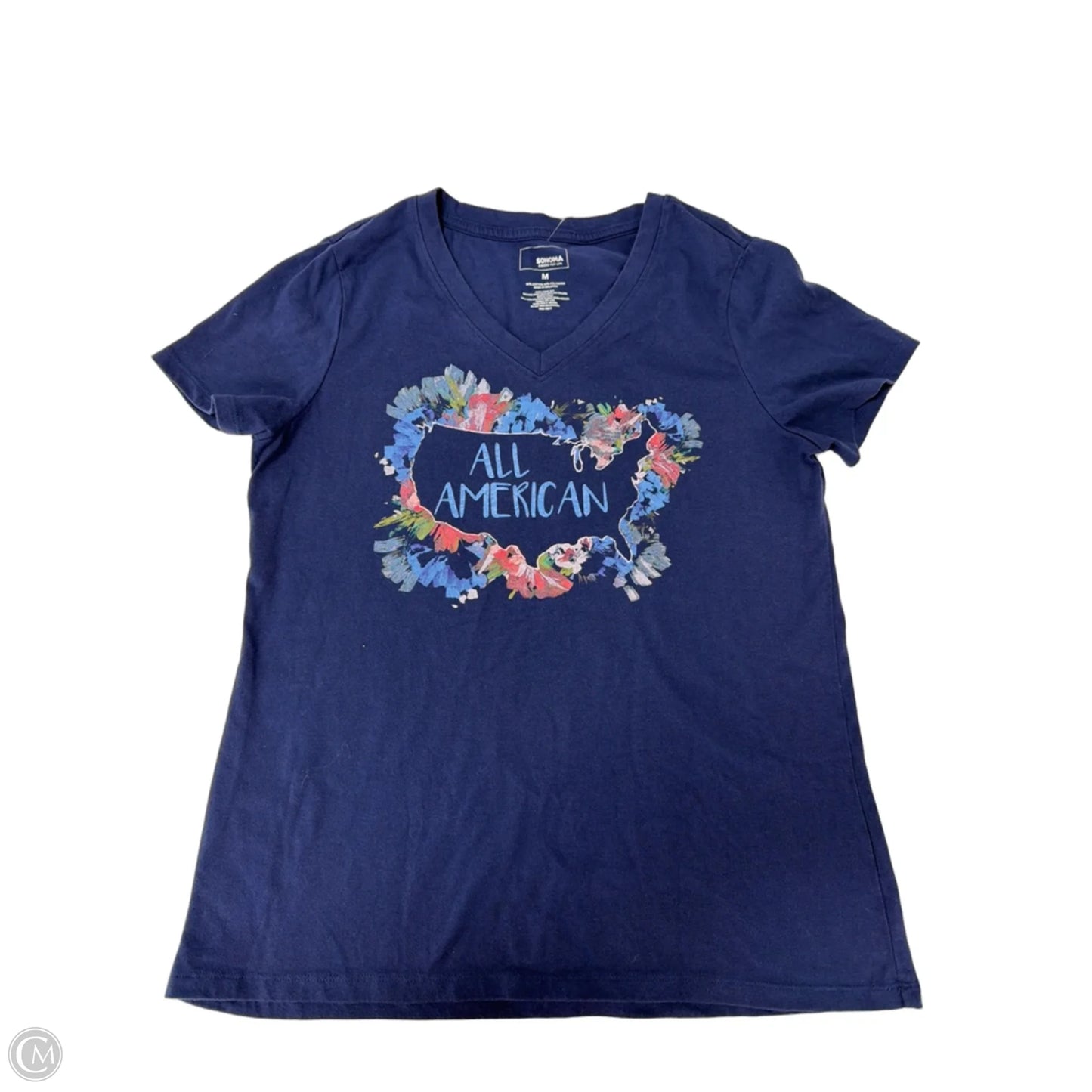 Top Short Sleeve By Sonoma In Blue, Size: M