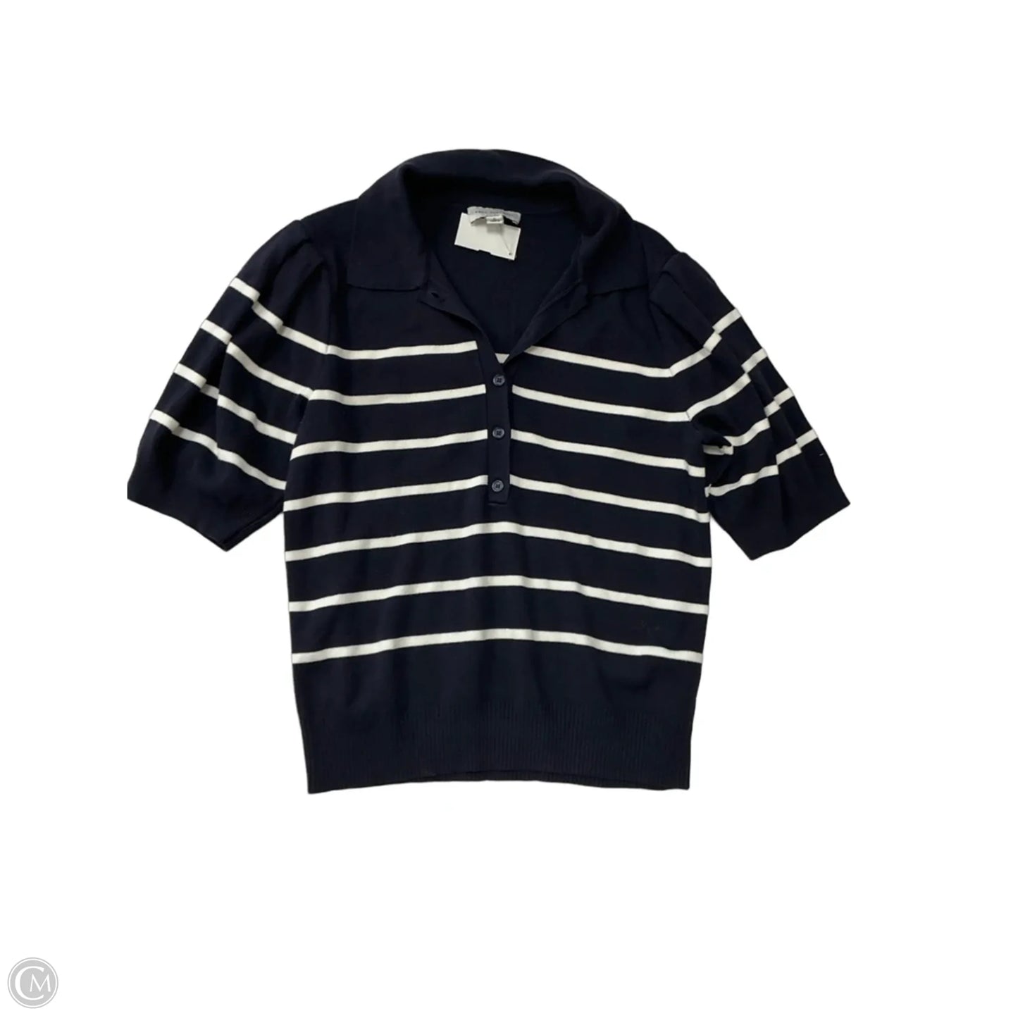 Top Short Sleeve By Free Assembly In Striped Pattern, Size: S