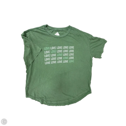 Top Short Sleeve Basic By Aerie In Green, Size: L