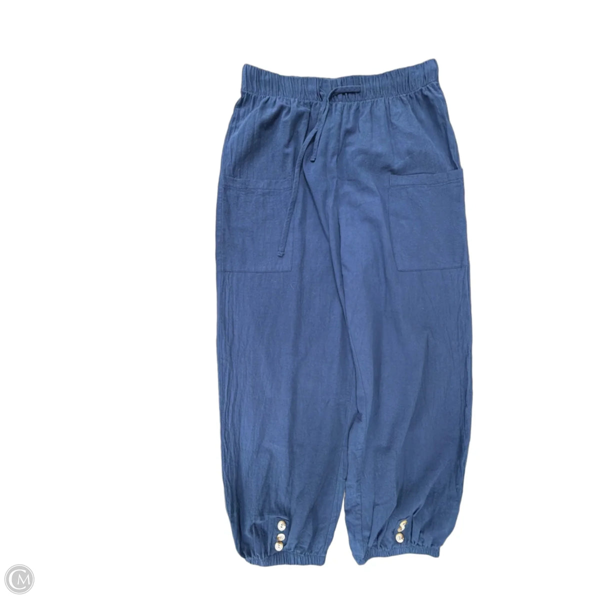 Pants Linen By Clothes Mentor In Blue, Size: 4