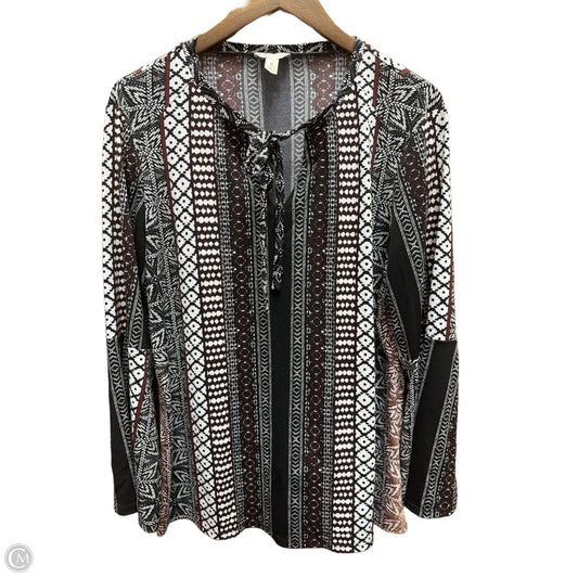 Top Long Sleeve By Cato In Black, Size: M