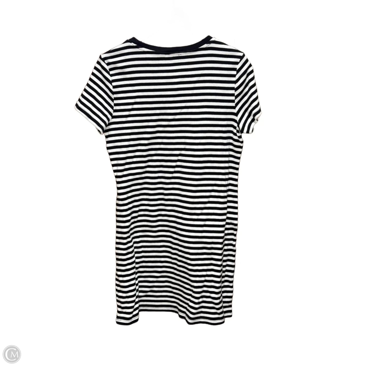 Dress Casual Midi By Calvin Klein In Striped Pattern, Size: M