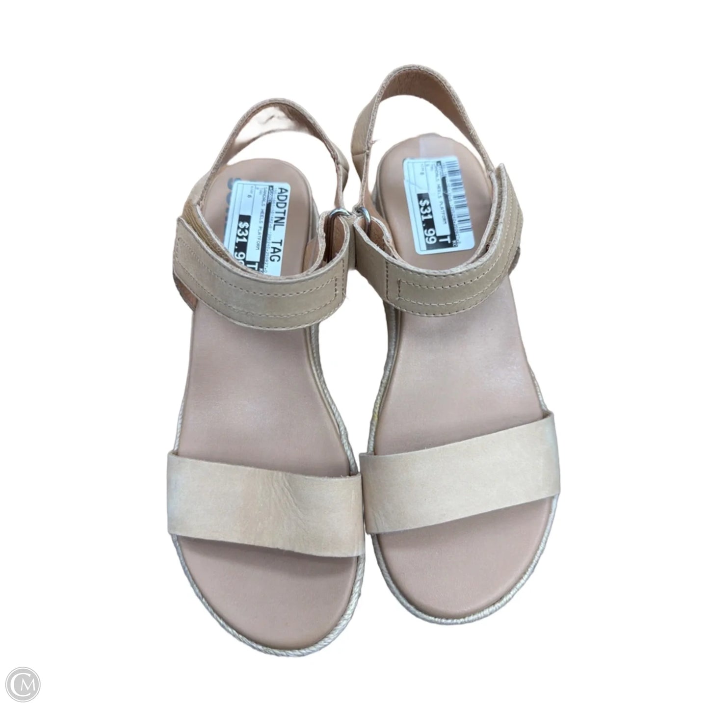Sandals Heels Platform By Sorel In Tan, Size: 8
