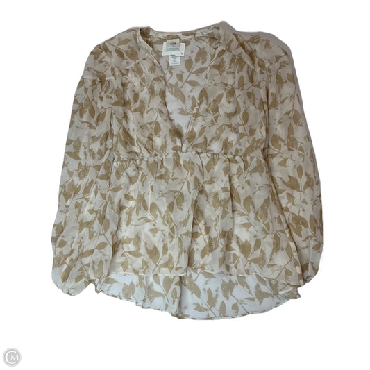 Top Long Sleeve By Cabi In Floral Print, Size: S