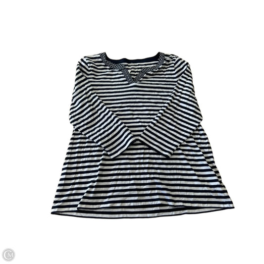 Top Long Sleeve By Talbots In Striped Pattern, Size: Xl
