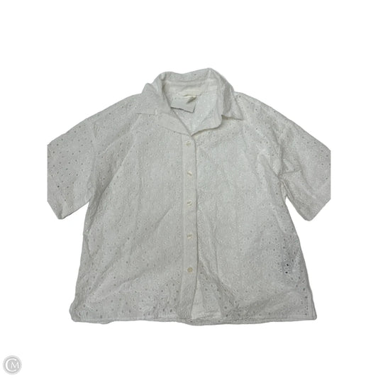 Top Short Sleeve By H&m In White, Size: Xs