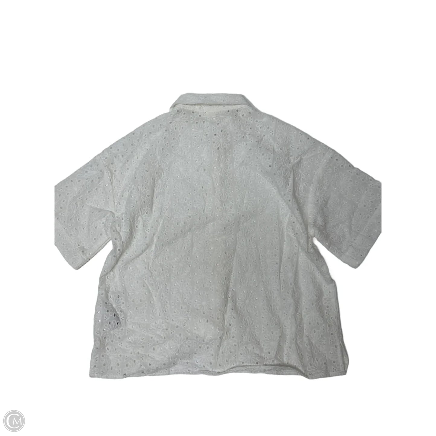 Top Short Sleeve By H&m In White, Size: Xs