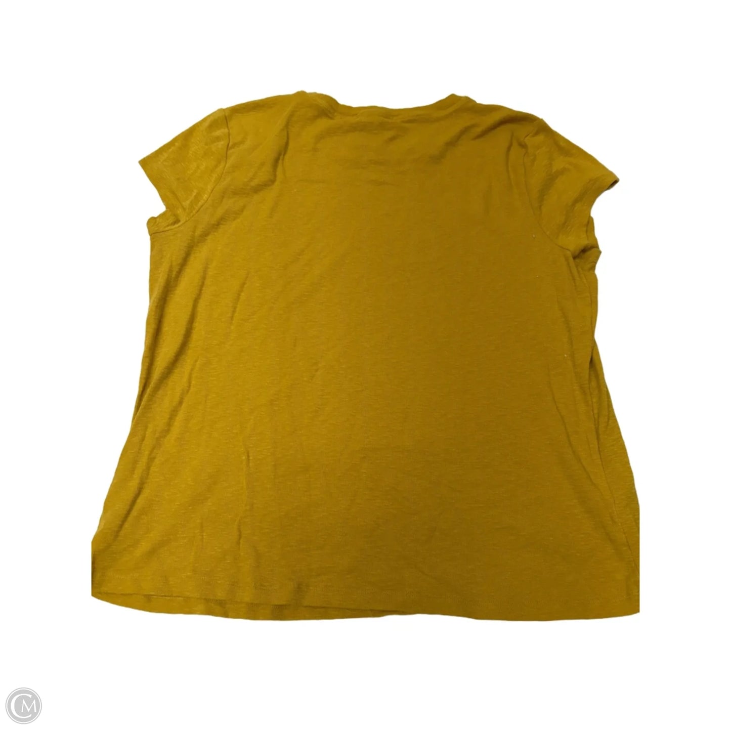 Top Short Sleeve By Marled In Yellow, Size: L