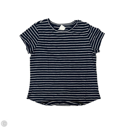 Top Short Sleeve By Sonoma In Striped Pattern, Size: L