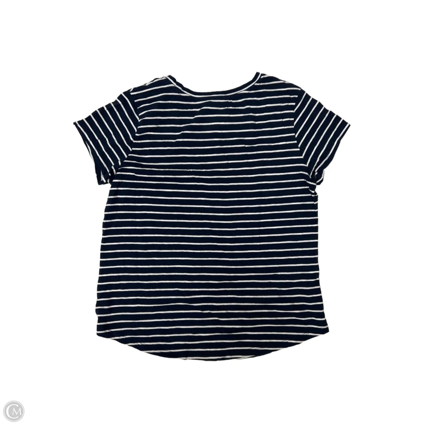 Top Short Sleeve By Sonoma In Striped Pattern, Size: L