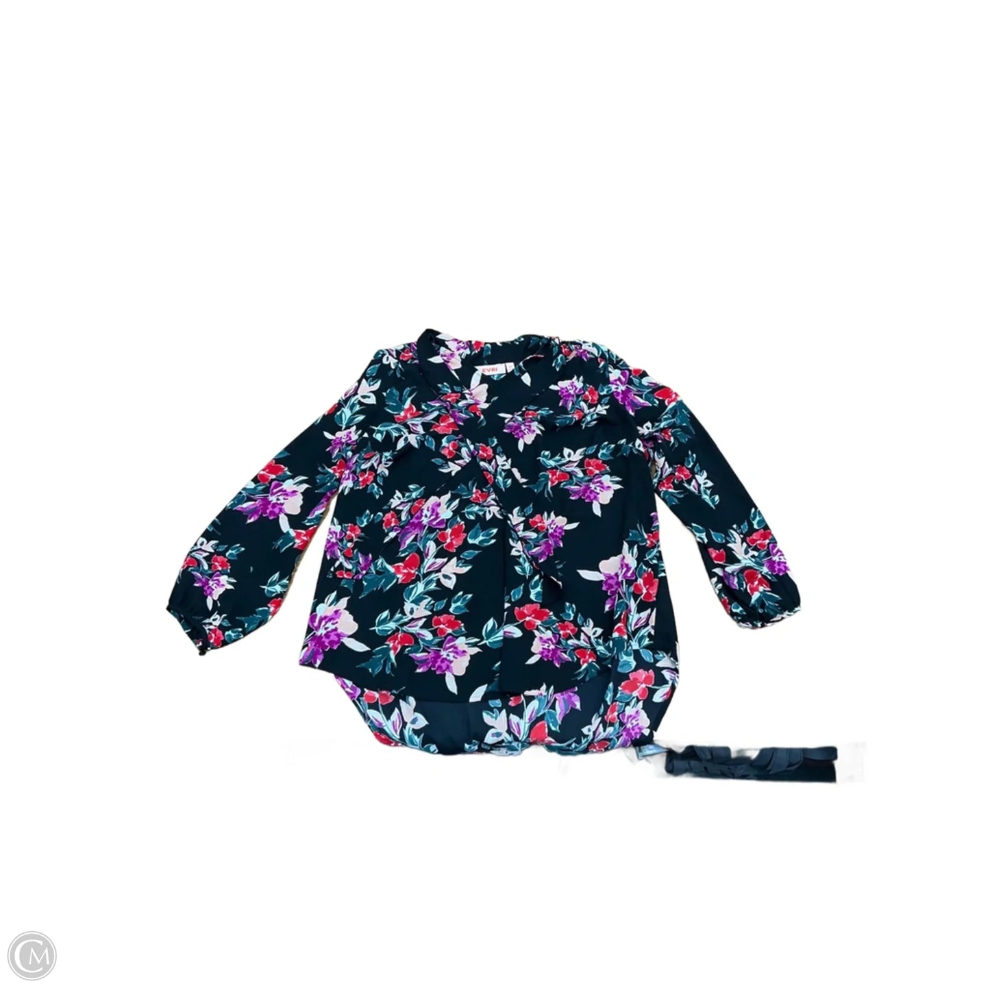 Top Long Sleeve By Evri In Floral Print, Size: Xl