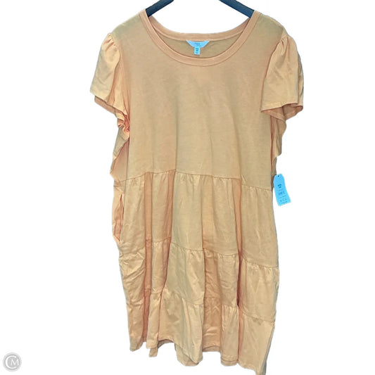 Dress Casual Midi By Time And Tru In Orange, Size: 2x