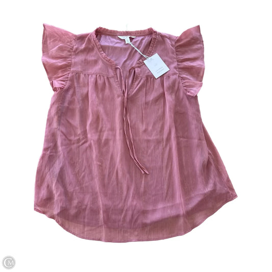 Top Short Sleeve By Lc Lauren Conrad In Pink, Size: M
