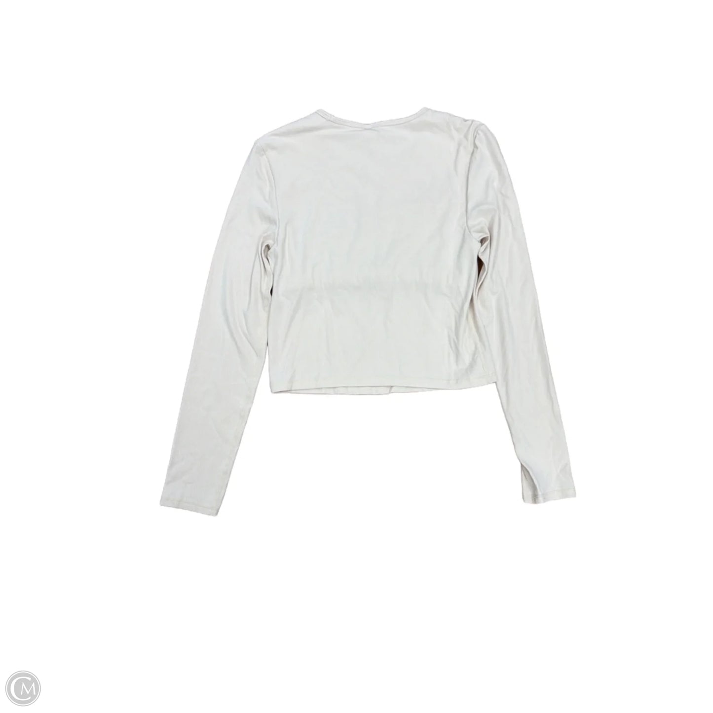 Athletic Top Long Sleeve Crewneck By Yogalicious In Tan, Size: M
