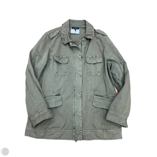 Jacket Utility By Torrid In Green, Size: 1x