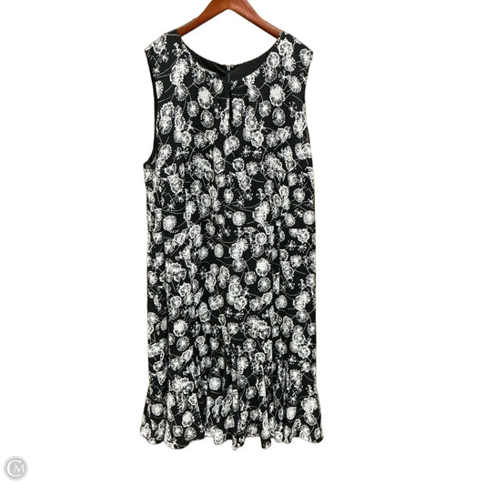 Dress Casual Midi By Talbots In Black, Size: 2x