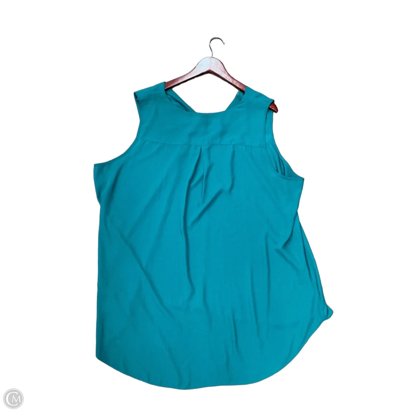 Top Sleeveless By Cato In Green, Size: 3x