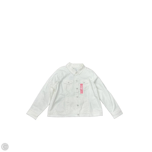 Jacket Denim By Nine West Apparel In White Denim, Size: 1x