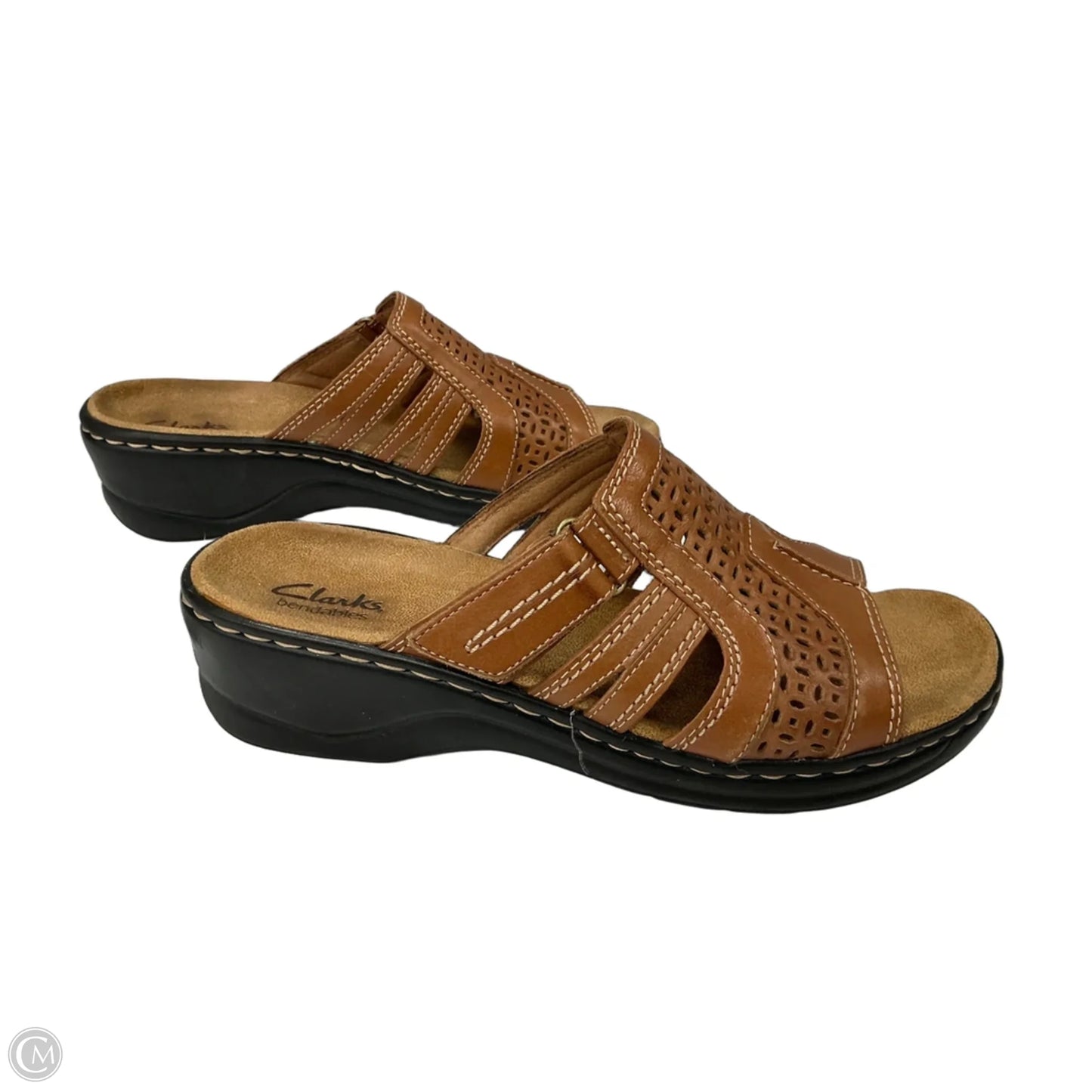 Sandals Flats By Clarks In Brown, Size: 9.5
