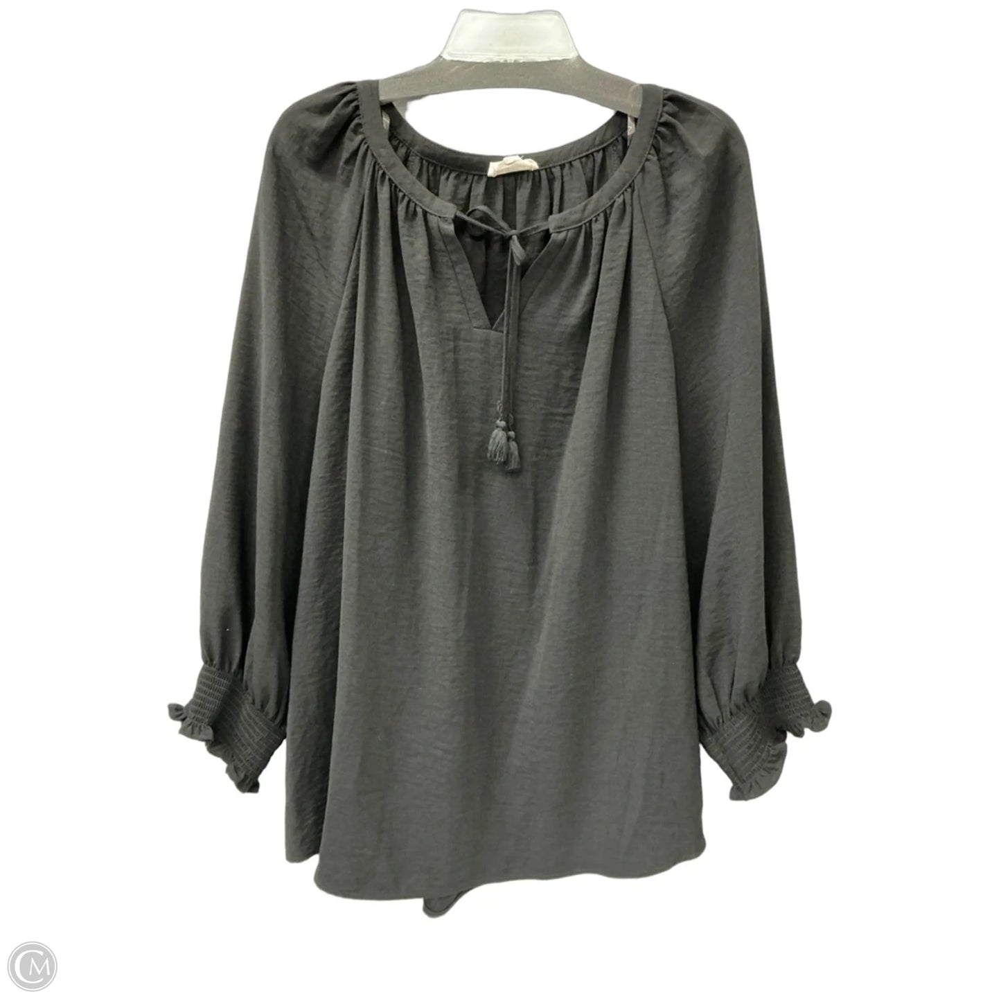Top Long Sleeve By West Bound In Black, Size: 2x