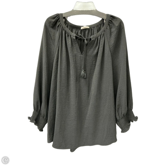 Top Long Sleeve By West Bound In Black, Size: 2x