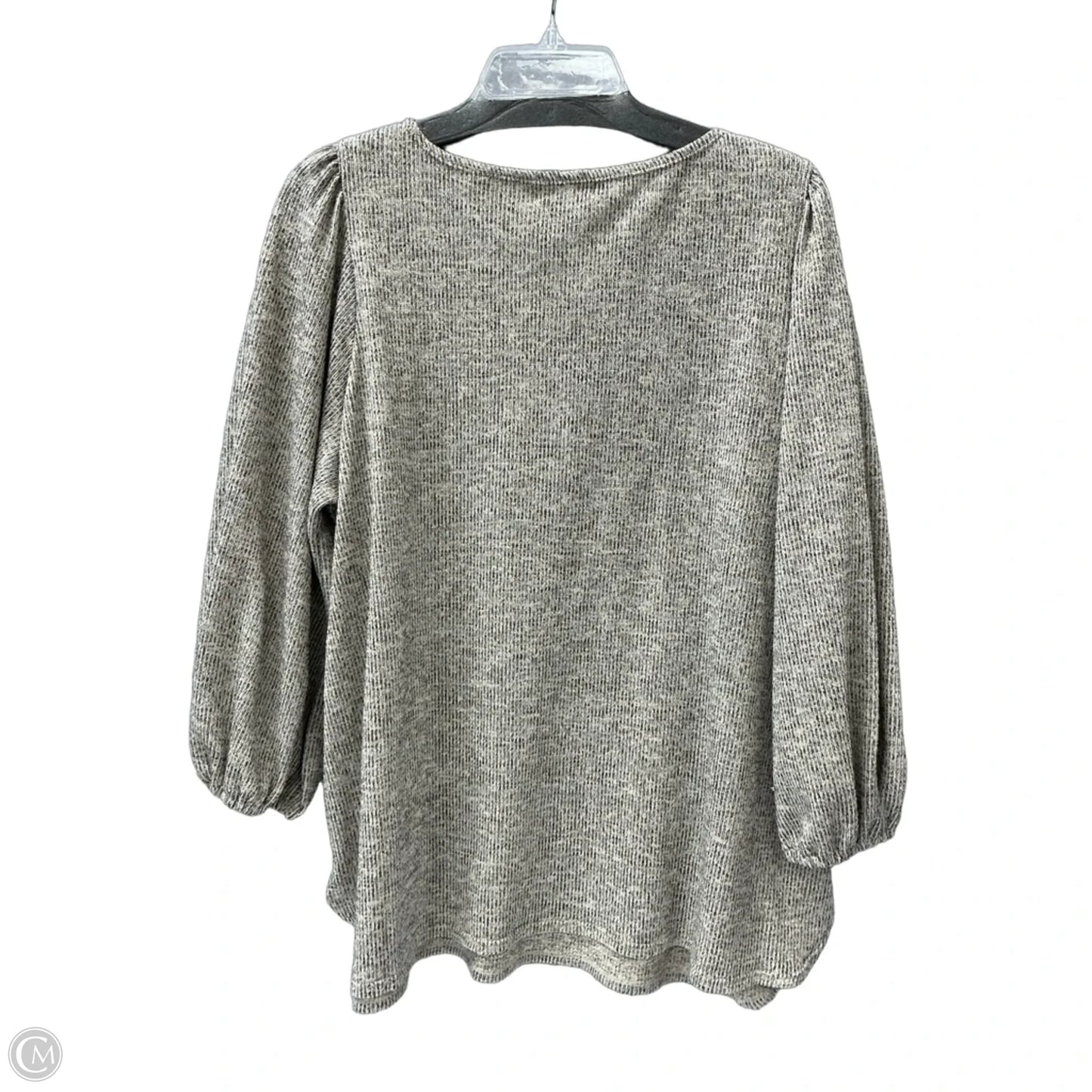 Top Long Sleeve By Max Studio In Tan, Size: 2x