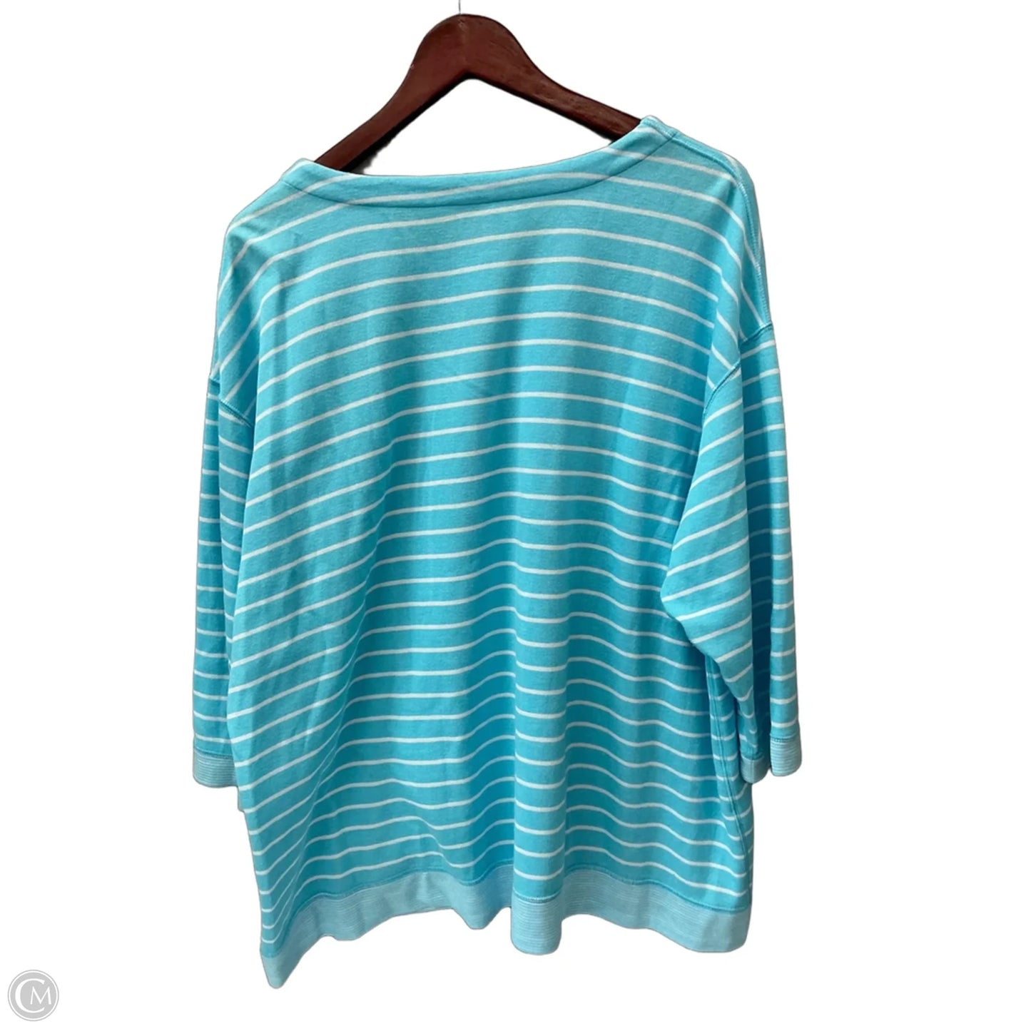 Top Short Sleeve By Lands End In Blue, Size: 2x